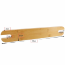 Suport din bambus natural 50 x 8 x 2 cm pentru scaunul de masă pentru copii cu gume antiderapante și decupaje 6 x 2,5 cm 2