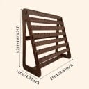 Suport din lemn pentru cercei 8 rânduri organizator de bijuterii de birou 25 × 25 × 11 cm suport maro cu caneluri și găuri pentru expunerea 3
