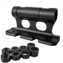 Suport fix pentru bicicletă pe furcă frontală 110 x 90 x 58 x 38 mm din aliaj de aluminiu negru cu adaptoare pentru suporturi de acoperiș 1
