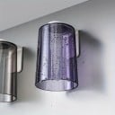 Suport magnetic de perete și pahar transparent din plastic pentru periuța de dinți, montare adezivă fără găurire, suspendare cu fundul 4