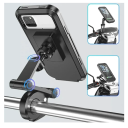 Suport magnetic pentru telefon rezistent la apă pentru motocicletă și bicicletă, suport universal rotativ la 360° pentru ghidon cu husă de ploaie și set de montaj 5 Suport magnetic pentru telefon rezistent la apă pentru motocicletă și bicicletă, suport universal rotativ la 360° pentru ghidon cu husă de ploaie și set de montaj 5