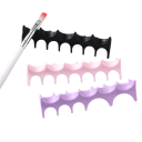 Suport moale din silicon pentru pensule 8,2 x 2,2 cm Organizator pentru pensule de unghii, stilouri și unelte de pictură Curățare ușoară 2