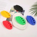 Suport oval pentru pigmenți din silicon 10,6 × 6,1 × 2,4 cm Suport pentru borcane și instrumente pentru machiaj 3