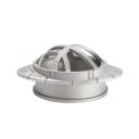 Suport pentru cărbune pentru narghilea, bol din metal rezistent la vânt cu filtru și control al căldurii 105 x 49 mm argintiu pentru producerea de fum dens 1