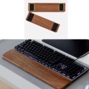 Suport pentru încheietura din lemn 36 x 8 x 2 cm din nuc masiv Suport ergonomic 7° pentru tastatură mecanică cu 87 de taste 3