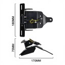 Suport pentru numărul de înmatriculare pentru CFMOTO 450SR 450NK 450SS 300SR 250SRS Scurt cu iluminare LED 18 x 17 x 7,5 cm Aluminiu Negru 4