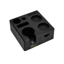 Suport pentru tamper și portafiltru cu compartiment pentru filtre și perii 57 mm din plastic ABS cu sertar Organizator pentru accesorii de cafea 2