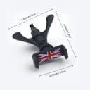 Suport pentru telefon auto 9 x 5,8 cm cu motivul steagului britanic pentru guri de ventilație rotunde Fixare solidă Introducere rapidă 2