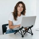 Suport pliabil pentru laptop 15 x 15 cm portabil cu ajustare a înălțimii și unghiului de vizualizare universal pentru laptopuri și diverse dispozitive 6
