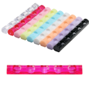 Suport portabil pentru pensule 1 x 8 cm 5 grile Mini suport din cristal pentru mini pensule pentru unghii organizator Nail Art 3