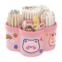 Suport rotativ pentru stilouri 15,5 x 10 cm, capacitate mare, organizator de birou din plastic, cutie de depozitare pentru stilouri, pentru rechizite de scris, dormitor, birou, școală 3