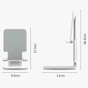 Suport telefon mobil reglabil pentru birou cu cap rotativ Bază antiderapantă Design pliabil pentru utilizare pe birou și acasă 4