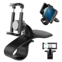 Suport universal pentru telefon auto cu clemă, rotativ la 360°, pentru bord și oglinda retrovizoare, compatibil cu majoritatea telefoanelor mobile 1
