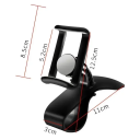 Suport universal pentru telefon auto cu clemă, rotativ la 360°, pentru bord și oglinda retrovizoare, compatibil cu majoritatea telefoanelor mobile 3