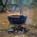 Suporte de aço inoxidável para fogareiro a gás 16 x 16 cm Suporte com grelha para chaleira Grelha de pé para fogo Camping e atividades ao ar livre 3