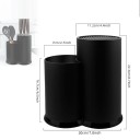 Suporte de Cozinha para Facas e Utensílios 22,3 x 20 cm Bloco de Facas de Duas Aberturas e Organizador de Utensílios 2