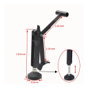 Suporte de elevação universal para moto com altura ajustável de 31 a 38 cm Base antiderrapante Suporte lateral dobrável 10