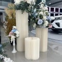 Suporte de papel em forma de cilindro para bolo 30 x 100 cm Decoração dobrável para casamento, aniversários, baby shower, decoração de mesa de candy 3