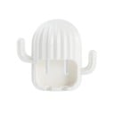 Suporte de parede para 2 escovas de dentes Organizador de banheiro autocolante em forma de cacto Suporte plástico sem perfuração 1