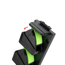 Suporte de parede para canas de pesca 3 slots 14,5 × 5 × 3,1 cm plástico borracha UV preto e verde suporte com cola 3M para armazenamento de canas 6