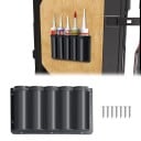 Suporte de parede para cartuchos com silicone e selante 5 posições ABS Organizador preto para cartuchos de selante para oficina, garagem 1