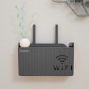 Suporte de parede para router WiFi 24,5 x 14 x 6 cm Caixa de armazenamento para modem Organizador de cabos e alimentação 4