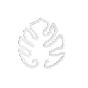 Suporte de plantas em forma de folha de monstera 14 × 9 cm, suporte transparente para caules de plantas de interior e trepadeiras 1