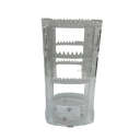 Suporte de plástico para brincos organizador rotativo de joias 29,5 × 16 × 16 cm suporte de mesa para exibição de brincos 5