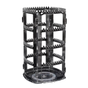 Suporte de plástico para brincos organizador rotativo de joias 29,5 × 16 × 16 cm suporte de mesa para exibição de brincos 6