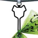 Suporte de plástico para sacos de dejetos caninos 13x6 cm Clip mãos-livres para trelas e sacos Dispensador portátil para passeios e limpeza após animais de estimação 2