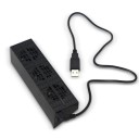 Suporte de refrigeração com ventilador para PS4 Slim DC 5V Interruptor de três níveis TURBO/SLOW Construção em ABS 10000 rpm Alimentação USB 3