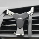 Suporte de telefone para carro 9 × 8,5 cm Suporte universal para ventilação em plástico ABS e borracha Fixação estável Compatível com a maioria dos telefones 2