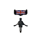 Suporte de telefone para carro 9 x 5,8 cm com motivo da bandeira britânica para saídas de ventilação redondas Fixação segura Inserção rápida 8
