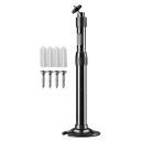 Suporte de teto telescópico 20–40 cm Universal para parafuso 1/4" Ângulo ajustável Suporte metálico para projetores e câmaras 1