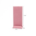 Suporte de veludo para brincos 23 × 10 × 6 cm suporte de veludo rosa para joias com furos para brincos organizador de mesa 2
