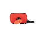 Suporte de viagem ajustável para dejetos de cães 9,5x5x5 cm Dispensador de sacos para fezes em poliéster Trela com saco de armazenamento 2