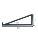 Suporte elevado para teclado 12 x 4,5 cm para escrita confortável com ângulo elevado de 20 graus, estável 4