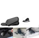 Suporte magnético para óculos de carro Clipe de couro para viseira com espaço de armazenamento para óculos documentos e bilhetes 1
