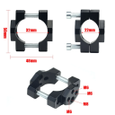 Suporte multifuncional para motociclo 22–32 mm Suporte ajustável em liga de alumínio T6 Suporte resistente para guiadores Dispositivos móveis GPS 3
