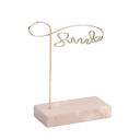 Suporte para brincos com a inscrição Smile base de madeira haste metálica 10 × 6,5 × 3 cm suporte de mesa para exibição de brincos 1