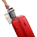 Suporte para copos na pega da mala de viagem com dupla bolsa 16×8×12 cm tecido oxford preto cinza organizador de bebidas para bagagens 3