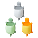 Suporte para escova de dentes 19 cm Design de tartaruga engraçado Organizador de armazenamento em cartoon para casa de banho Suporte para escovas e pequenos objetos para crianças e adultos 8