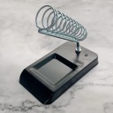 Suporte para ferro de soldar com espiral e recipiente para esponja de limpeza Suporte estável para o depósito seguro do ferro de soldar 2