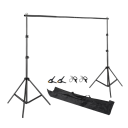 Suporte para Fundo Fotográfico 260x300 cm Conjunto Telescópico para Estúdio Foto Vídeo Decorações Festa Estrutura Ajustável com Mala 1