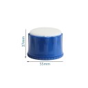 Suporte para limpeza de limas endodônticas com espuma suporte redondo 5,5 × 3,7 cm autoclavável organizador dentário azul e branco 2