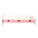 Suporte para monitor com três gavetas e suporte para telefone Organizadores de mesa 503 x 120 x 183 mm Espaço para teclado Para escritório 1