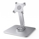 Suporte para monitor portátil Suporte cruzado com 4 parafusos Base rotativa Altura e inclinação ajustáveis Liga de alumínio Para mesa 3
