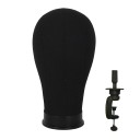 Suporte para perucas com suporte para mesa, circunferência da cabeça 55,88 cm Tecido de qualidade para salões de cabeleireiro 7