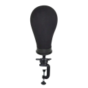Suporte para perucas com suporte para mesa, circunferência da cabeça 55,88 cm Tecido de qualidade para salões de cabeleireiro 4