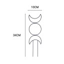 Suporte para plantas em forma de círculo com motivo da lua 34 × 10 cm suporte de jardim metálico para plantas trepadeiras para guiar os rebentos em vaso 2